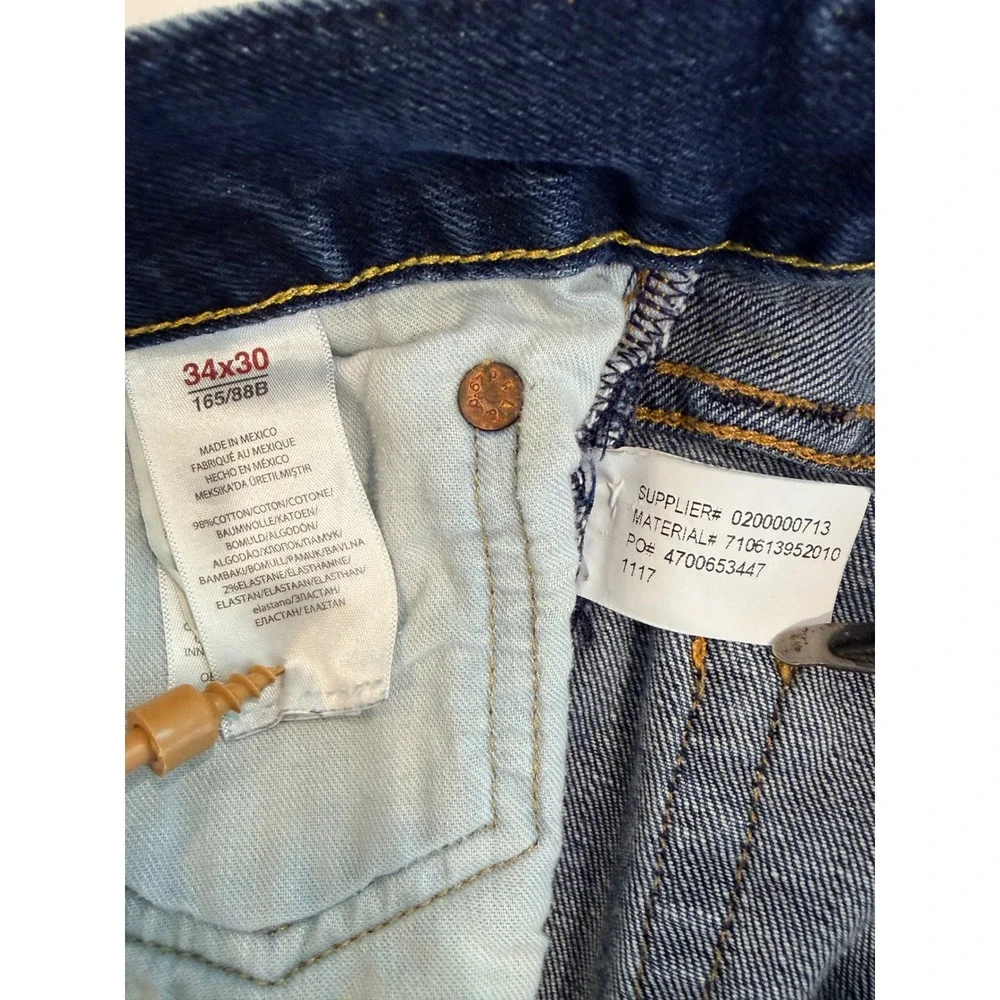 Polo Ralph Lauren Jeans Mens 34x30 Blue Varick Slim Straight Stretch Denim
